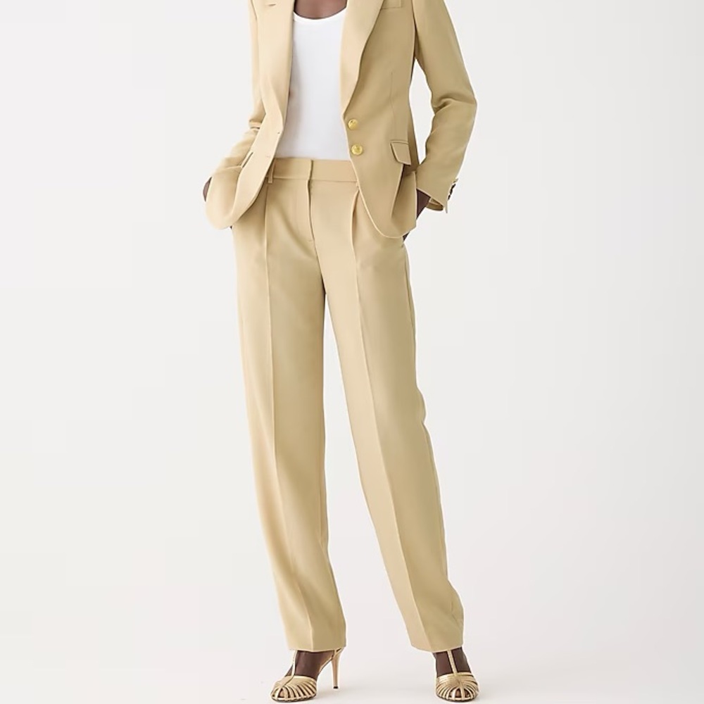 J.Crew Essential Pant city crepe - relaxed fit, light khaki